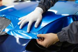 Car wrap blue bonnet wrap south coast wrapping