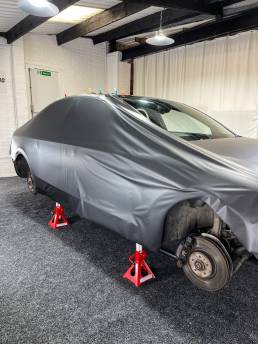 matte black car wrap southampton