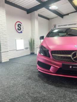 Pink Mercedes A Class Exterior Colour Change