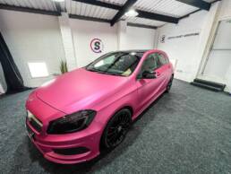 Pink Mercedes A Class Exterior Colour Change