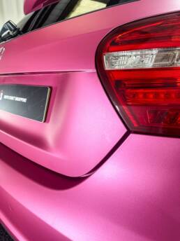 Pink Mercedes A Class Exterior Colour Change