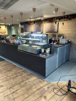 South Coast Wrapping Local Portchester Cafe Front Counter Wrap 3M Di- Noc Architectural Vinyl