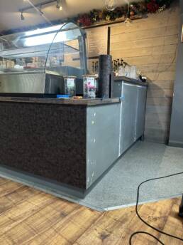 South Coast Wrapping Local Portchester Cafe Front Counter Wrap 3M Di- Noc Architectural Vinyl