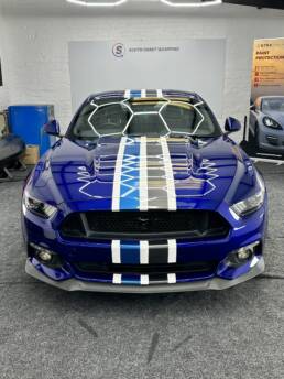 South Coast Wrapping Ford Mustang GT Machine Polish and Stripes