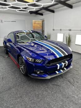 South Coast Wrapping Ford Mustang GT Machine Polish and Stripes