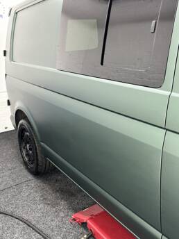 South Coast Wrapping LWB VW Transporter 3M Matte Metallic Pine Green