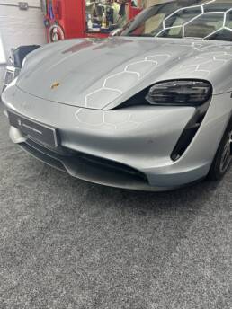 South Coast Wrapping Porsche Tycan Side and Bonnet Graphics