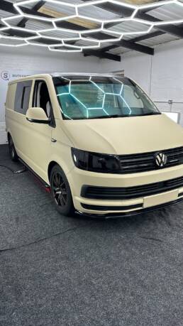 South Coast Wrapping SWB VW Transporter Arlon Gloss Sand with Matte Laminate