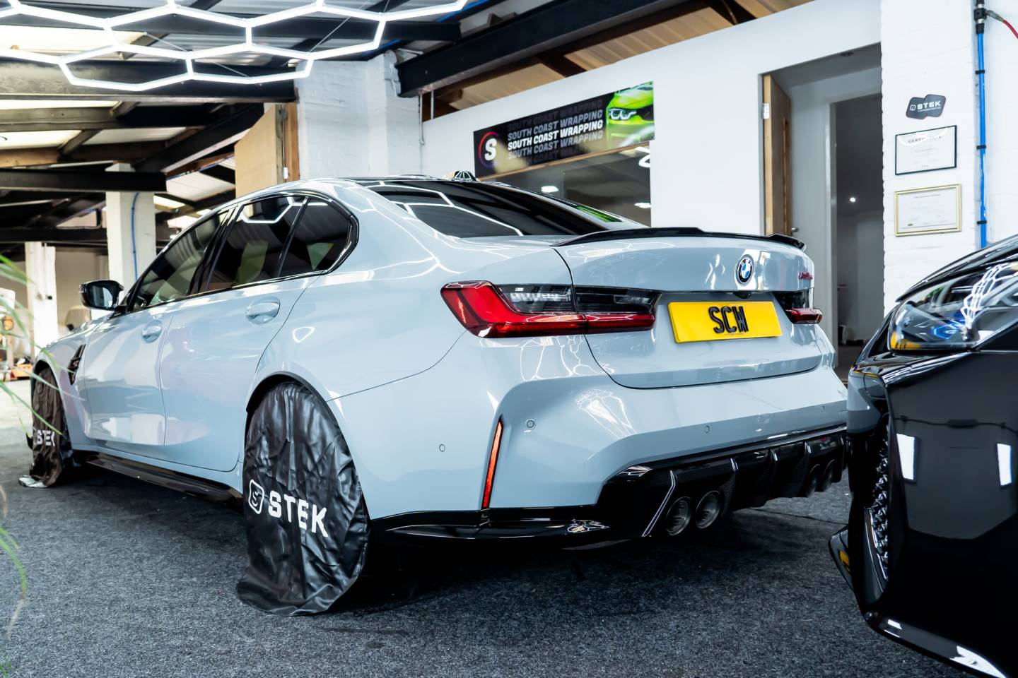 BMW M3 front-end paint protection film installation