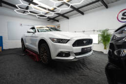 South Coast Wrapping Ford Mustang Stripes and Headlight Tinting