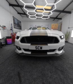 South Coast Wrapping Ford Mustang Stripes and Headlight Tinting