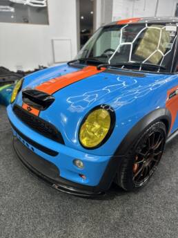 South Coast Wrapping Mini Cooper Colour Change and Headlight PPF