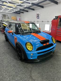 South Coast Wrapping Mini Cooper Colour Change and Headlight PPF