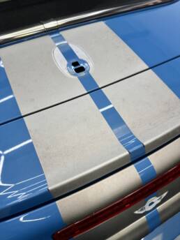 South Coast Wrapping Mini Cooper Silver Stripes