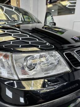 South Coast Wrapping SAAB Machine Polish Ceramic Coating and Headlight Restoration