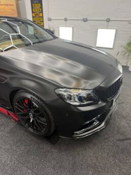 Mercedes C63 AMG Wrap satin Black South Coast Wrapping