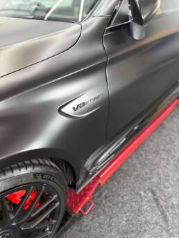 Mercedes C63 AMG Wrap satin Black South Coast Wrapping