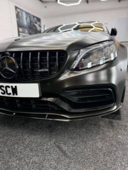 Mercedes C63 AMG Wrap satin Black South Coast Wrapping