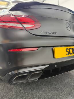 Mercedes C63 AMG Wrap satin Black South Coast Wrapping