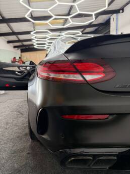 Mercedes C63 AMG Wrap satin Black South Coast Wrapping