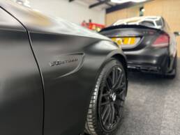Mercedes C63 AMG Wrap satin Black South Coast Wrapping