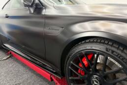 Mercedes C63 AMG Wrap satin Black South Coast Wrapping