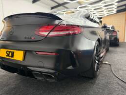 Mercedes C63 AMG Wrap satin Black South Coast Wrapping
