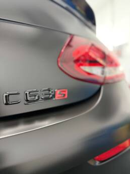 Mercedes C63 AMG Wrap satin Black South Coast Wrapping