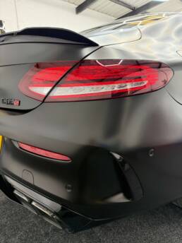 Mercedes C63 AMG Wrap satin Black South Coast Wrapping