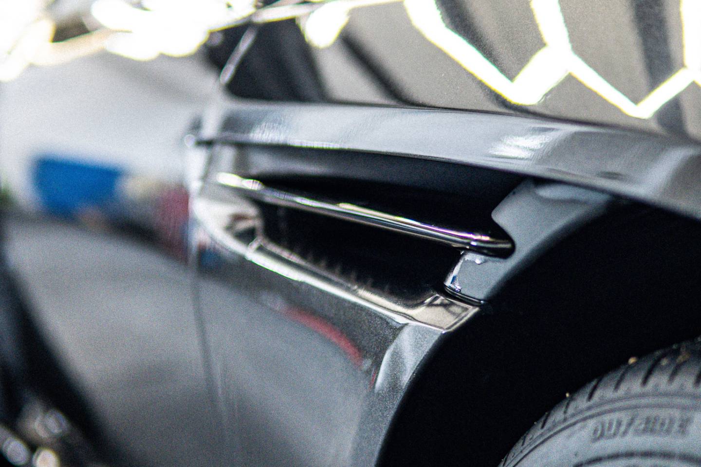 Close-up of an Aston Martin front wing vent