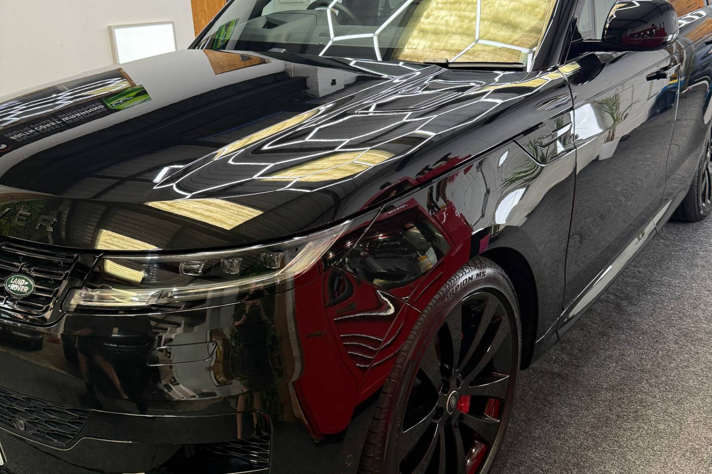 Black Range Rover bonnet and front bodywork
