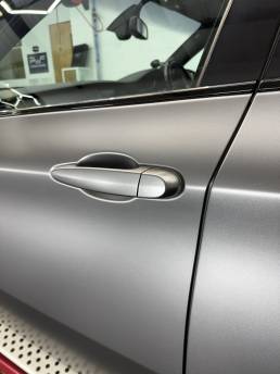 Satin grey BMW X6 door handle and panel finish
