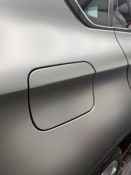 BMW X6 satin grey fuel filler flap and rear quarter