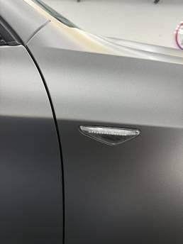 Satin grey BMW X6 front wing detail