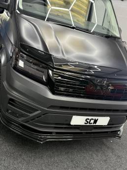 Satin grey MAN van bonnet and front bumper