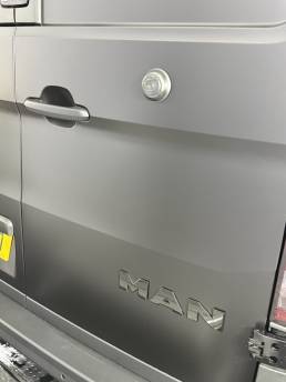 MAN van satin grey rear door with MAN badge