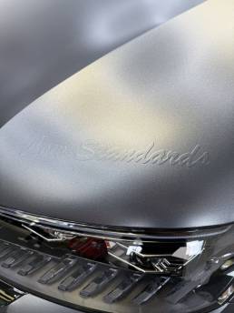 Satin grey finish on VW Transporter front wing